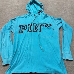 PINK Victoria's Secret Turquoise Hoodie 1786